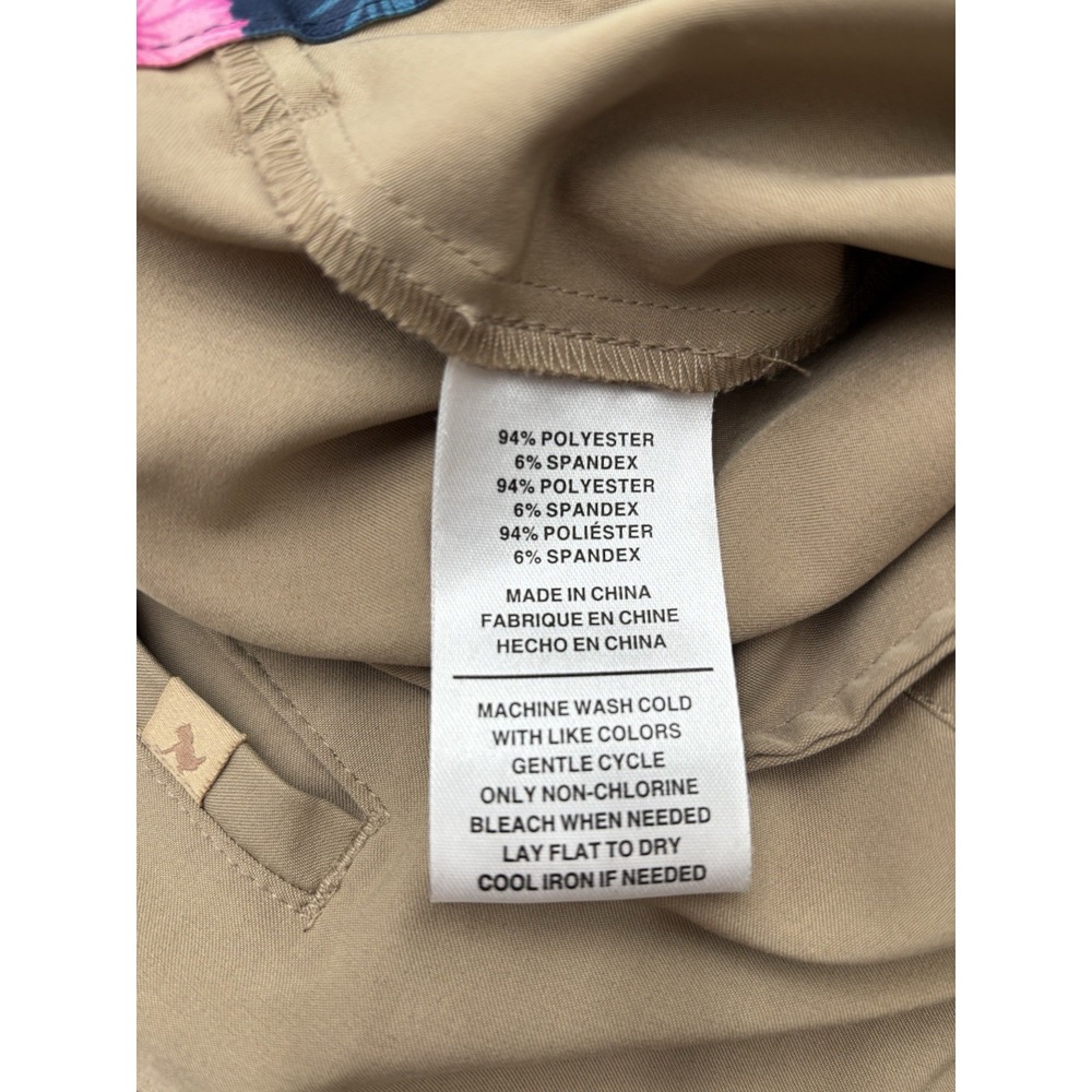 Birdie Bound Men's Golf Pants 42x30 Khaki Stretch Big Tall Performance Chino - Picture 5 of 8